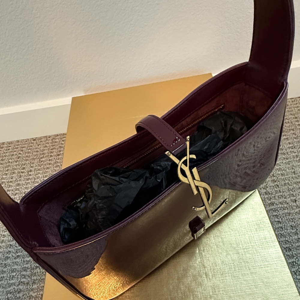 YSL Saint Laurent Cherry Burgundy Shoulder Bag - Picture 6 of 10